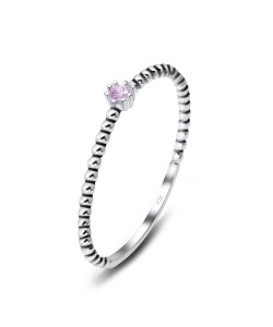 Dot Strip with CZ Silver Ring NSR-2917 (L.RO)